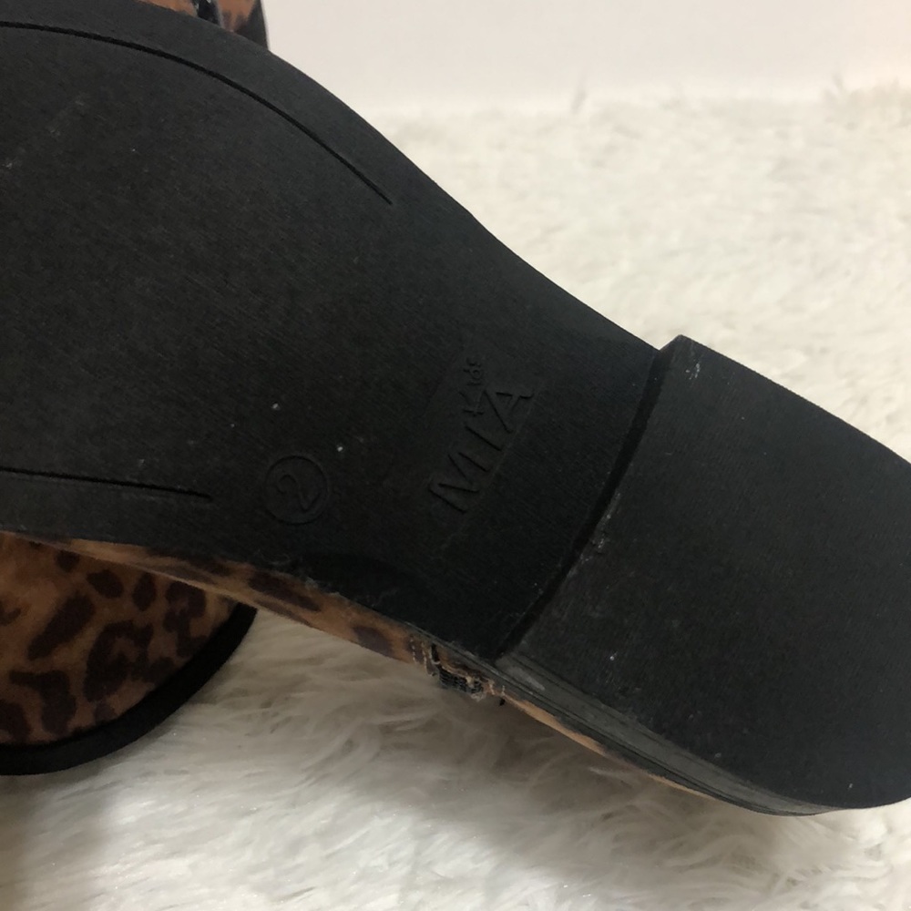 NWOT Mia Big Girls Ankle Boots Animal Print - Picture 5 of 16
